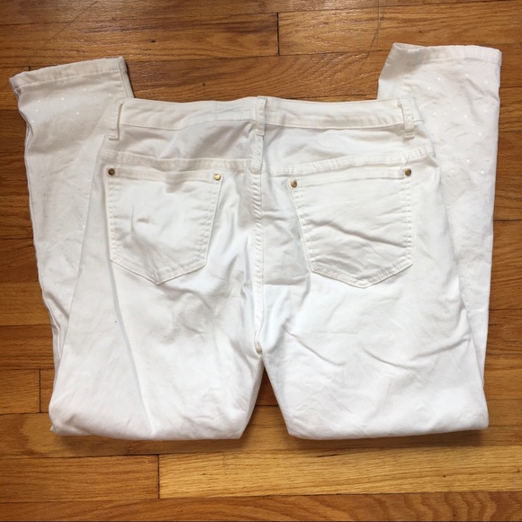 V Cristina White Sequin Embellished Jeans, 12 - Picture 3 of 8